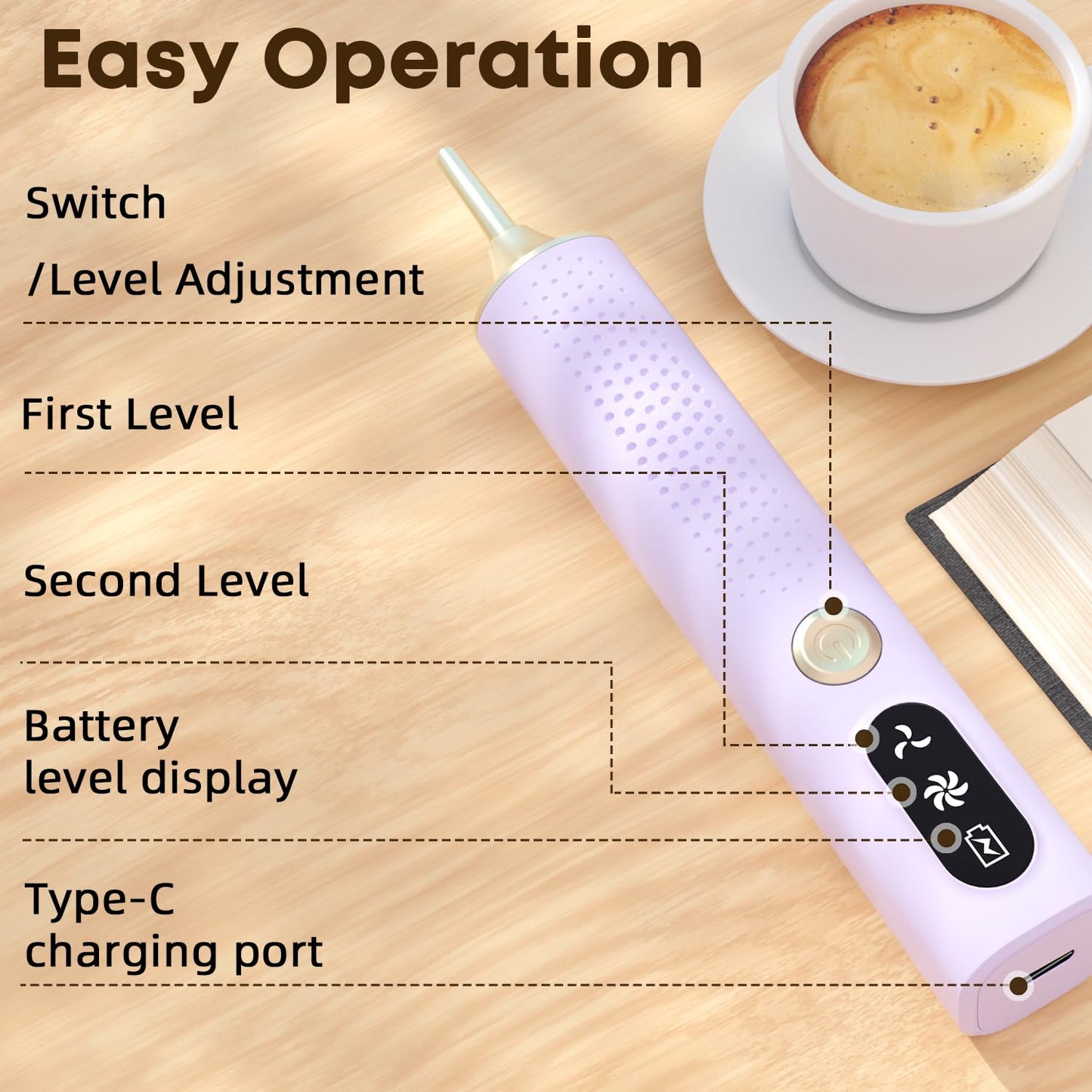 Electric Diamond Painting Pen, Vacuum Diamond Art Pens Cordless & Quiet, Adjustable Suction Mode, Mothers Day Gift for Mom Diamond Painting Tool Supplies for Adults, Purple