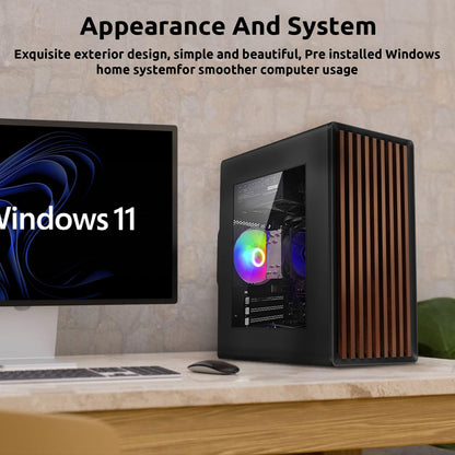Kroteaup Business Desktop PC, Intel Core i7-4770 3.4GHz, 16GB DDR3, 512GB SSD, WiFi 6.0, Prebuilt Windows 11 Home Tower for Home Office & Study
