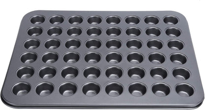 Fdit 48-Cup NonStick Mini Round Cupcake Pan, Bakeware Cooking Accessory for Beautiful Cakes