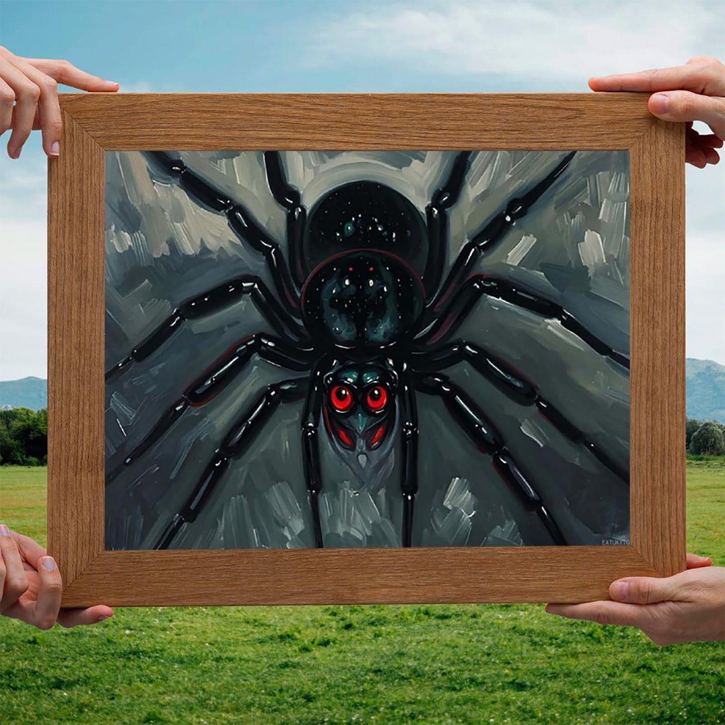 EATUKYIC Scary Spider Diamond Painting Kits Drill Diamond Dots Paintings with Diamonds Full Drill Diamond Art Kit for Wall Decor 12x16 inch