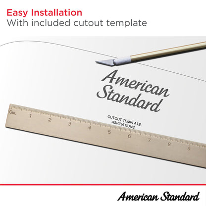 American Standard 1806001.020 Aspirations 37 x 22-inch Vanity Top Bathroom Sink, White