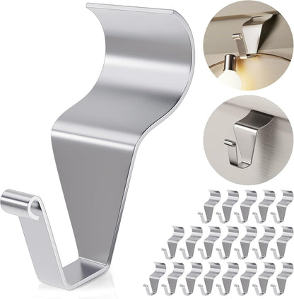 20 Pack Amuille Vinyl Siding Hooks, No Hole Siding Hanging Hangers, Heavy-Duty Stainless Steel Vinyl Siding Hanger