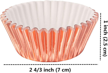 Foil Cupcake Liners, Standard Size Rainbow Baking Cups, 500 Pieces for Weddings, Birthdays, Baby Showers