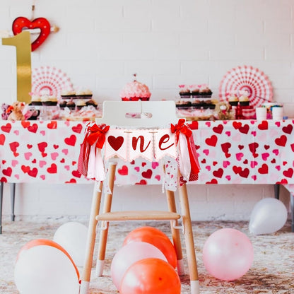 1st Sweetheart High Chair Banner - Valentine's Day First Birthday Highchair Banner, Little Sweetheart Birthday