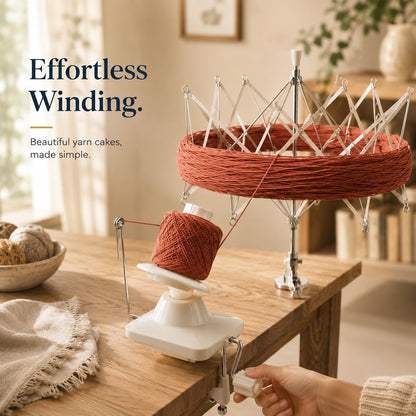 ClarArti - Yarn Swift and Ball Winder Set – Hand-Operated Yarn Winder with Umbrella Swift for Knitting, Crochet & Yarn Cakes