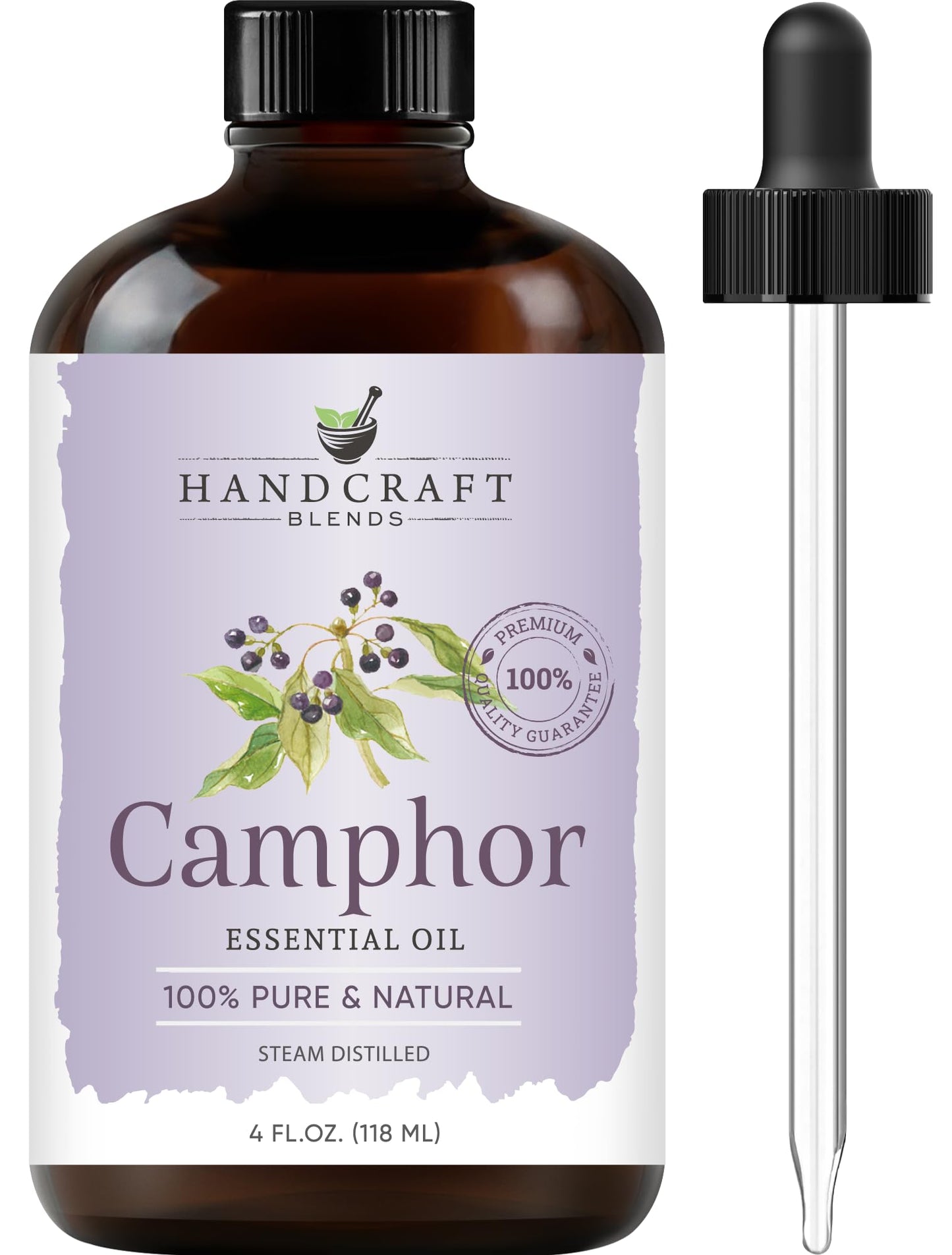 Handcraft Blends Lavender Essential Oil – Huge 4 Fl Oz – 100% Pure and Natural – Premium Grade Essential Oil for Diffuser and Aromatherapy, Skin, Massage, Candle and Soap Making Fragrance