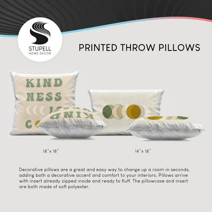 Personalized Throw Pillow – Custom White Square Indoor Cushion 18x18 – Add Your Text – Stupell Industries – Made in USA Home Décor