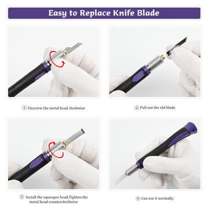 EHDIS 2PCS Exacto Knife Set Utility Craft Precision Hobby Knife Kit with 50PCS Blades for Art, Working-Stencil, Scoring, Scrapbooking, Architecture Modeling, Crafting