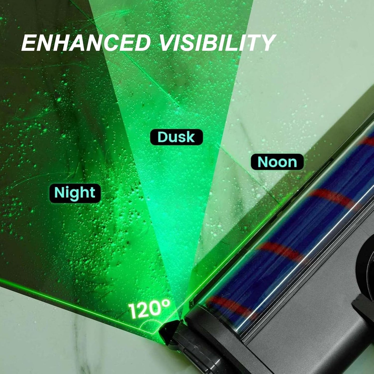Vacuum Cleaner Dust Display LED Lamp, Green Light for Upright and Stick Vacuum Cleaners