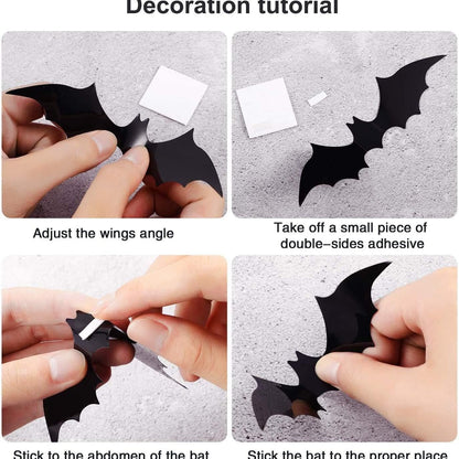 Leesoot Halloween Decorations 164pcs Balloon Arch Kit + 3D Stickers Bat Spider Ghost for Halloween Party, Orange Apricot Balloons with Pumpkin Foil Balloons Home Decoration