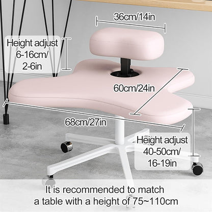 Meditation Chair,Cross Legged Chair, Height Adjustable Ergonomic Office Chair Kneeling, Office Furniture for Small Spaces Criss Cross Chair(Black)