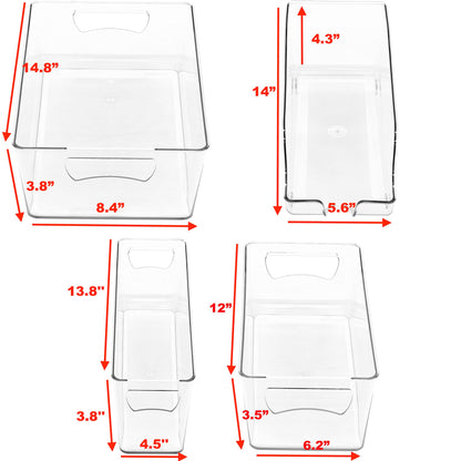 Simple Houseware Refrigerator Storage Organizer Bins, Assorted Set of 6