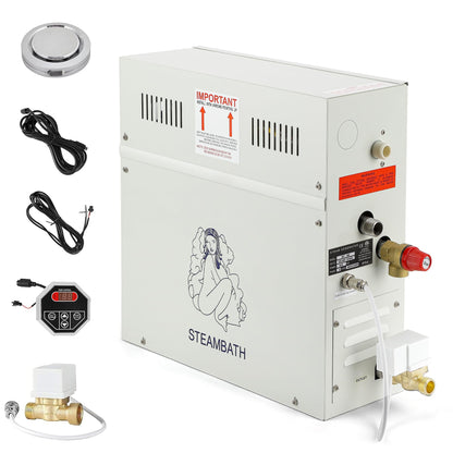 CGOLDENWALL 10.5KW Luxury Steam Generator Shower System Kit Complete Home Steam Sauna Spa Steam Bath Generator with Waterproof Control and Auto Drain 95-131℉ Max Space Heating 10.5 m³/371 ft3 (10.5KW)