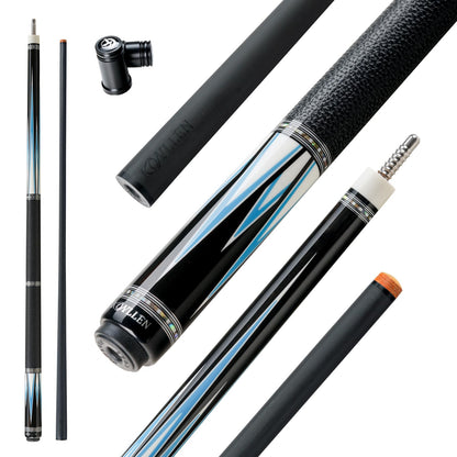 KONLLEN Handcrafted Inlay Carbon Fiber Pool Cue – Low Deflection Performance Billiard Cue