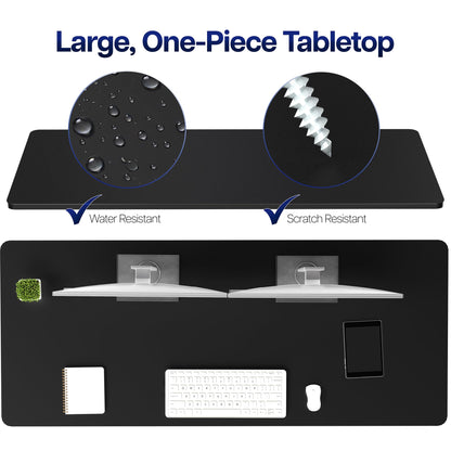 VIVO Universal 71 x 30 inch Solid One-Piece Table Top for Standard and Sit to Stand Height Adjustable Home and Office Desk Frames, Black, DESK-TOP71B