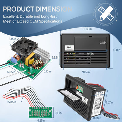 PD4135KW2BV 35 Amp RV Power Converter Panel Converter 105-130VAC to 13.6VDC 35 Amps for Inteli-Power 4100 Series, Replaces for WFCO 8735