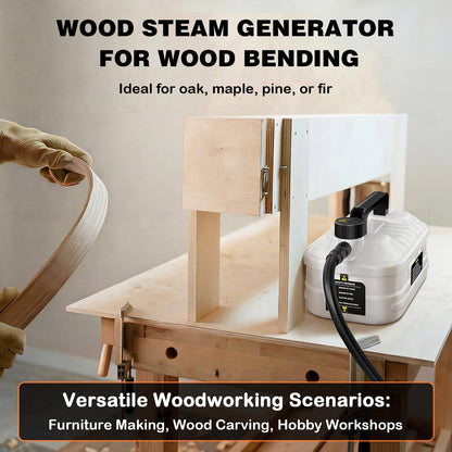 Touri Steam Generator for Wood Bending, 1.3-Gallon Capacity, 12.3 ft Hose, Steam Source for Steam Boxes, Portable and Practical