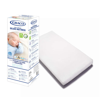 Graco Theo Crib and Mattress Nursery Essentials Pack (Pebble Gray) – GREENGUARD Gold Certified Baby Crib & Crib Mattress, Cribs with Mattress Included, Convertible Crib, Baby Mattresses for Crib