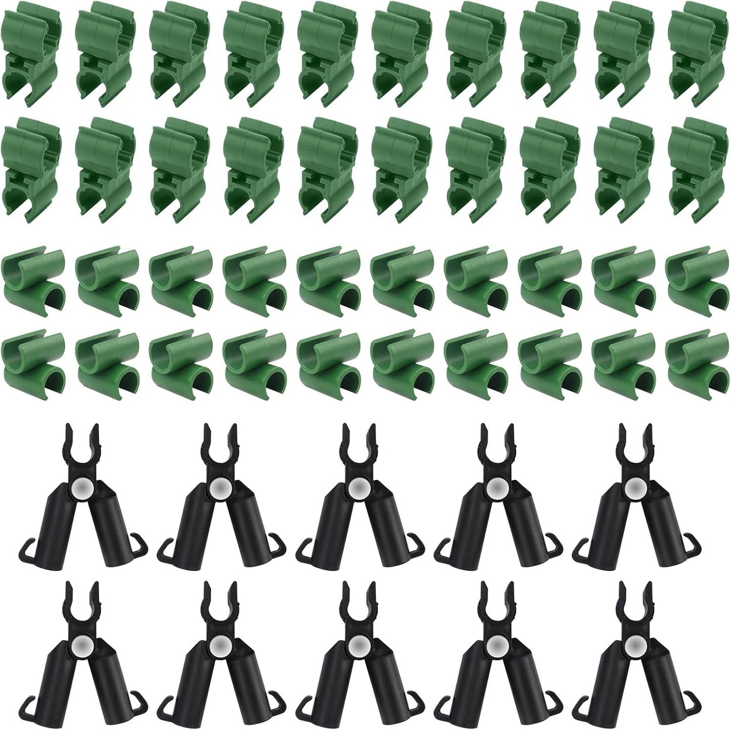 Zwish 50Pieces Adjustable Plant Trellis Connectors - Tomato Plant Cages Accessories for 11mm Plant Stake Connectors