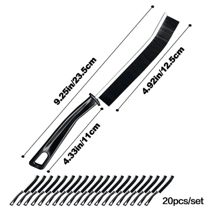 20 Pcs Crevice Cleaning Brush, Bathroom Gap Brush, Grout Cleaner Brush Hard Bristle Crevice Cleaning Brush,Clean The Dead Corners of Bathroom Kitchen Tiles