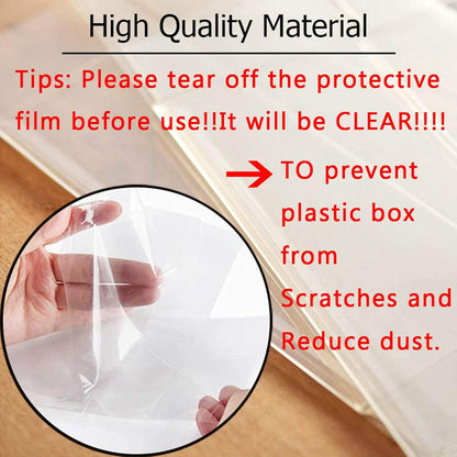 20 Pack 4''x 4'' 4'' Set Packaging x Clear Candy Apple Boxes with Hole and Sticks Food Grade Plastic Clear Caramel
