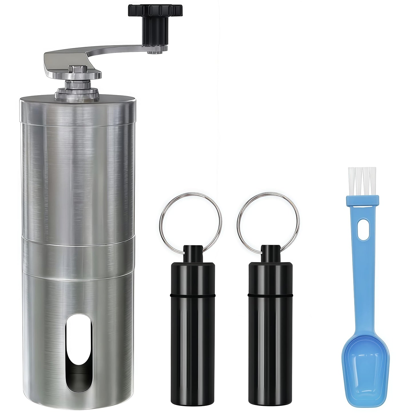 Pill Crusher Stainless Steel with Ceramic Burr for Fine Powder Grinding | Adjustable Manual Grinder for Elderly Care, Feeding Tube & Pet Pills