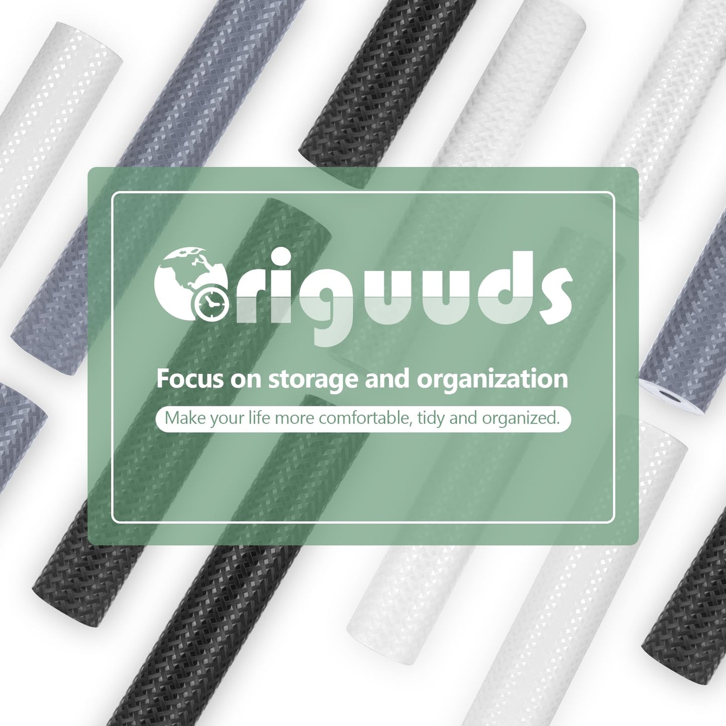 Origuuds Shelf Liners, Non-Adhesive Drawer Liner, Waterproof & Oil-Proof Kitchen Cabinet Cupboard Liner Plastic EVA Material BPA Free Fridge Liner Mats Paper Protector for Shelves (Clear/16in x 240in)