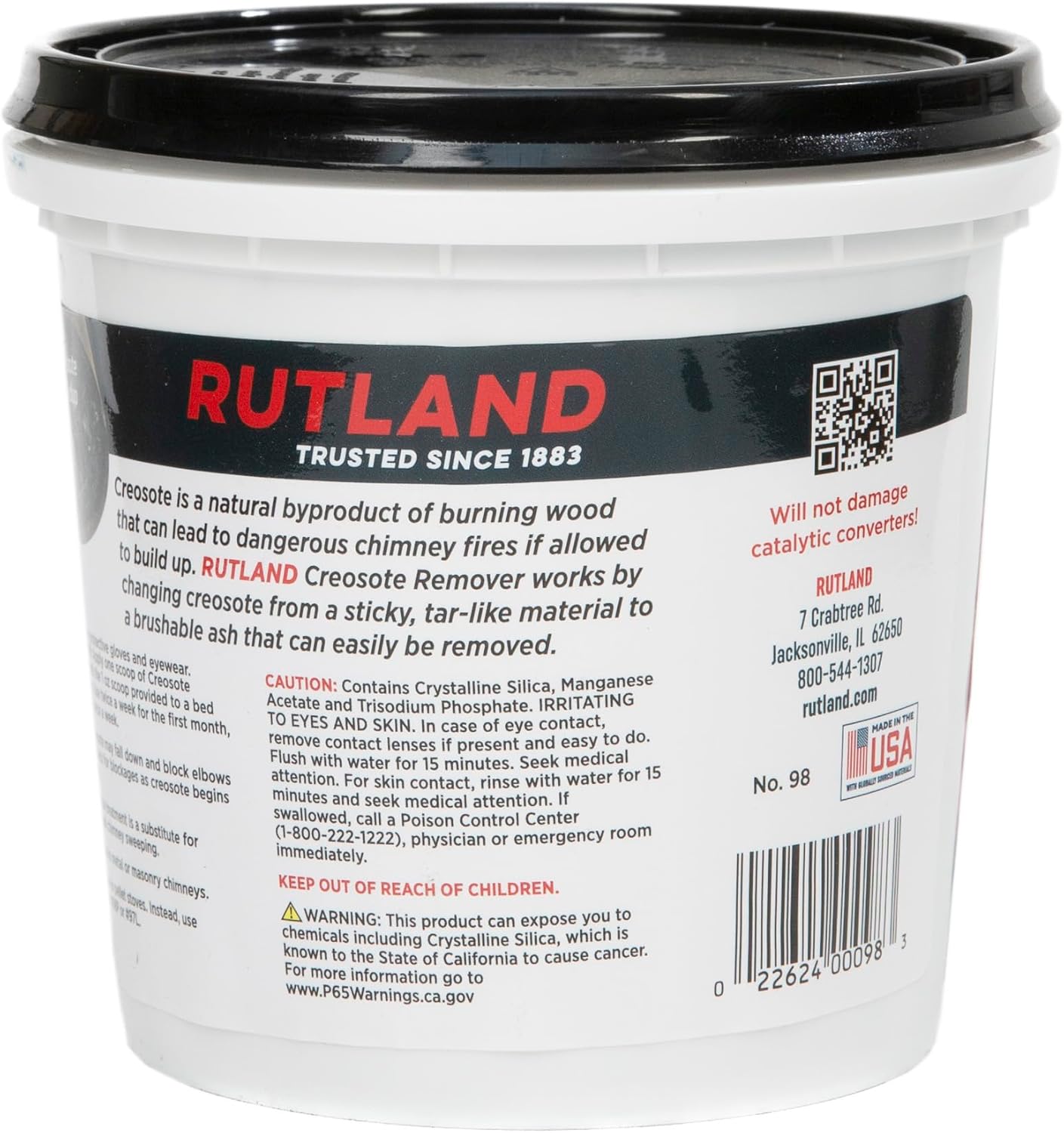Rutland Creosote Remover, 2 lb Tub, Fireplace, Wood Stove & Chimney Cleaner