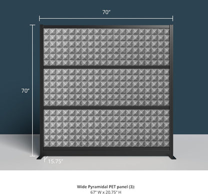 Stand Up Desk Store Studio Modular Wall and Sound Absorbing Room Divider | Sound Dampening Acoustic Panels for Office Cubicle | Noise Reduction and Noise Canceling Office Partition (70'' x 70'')