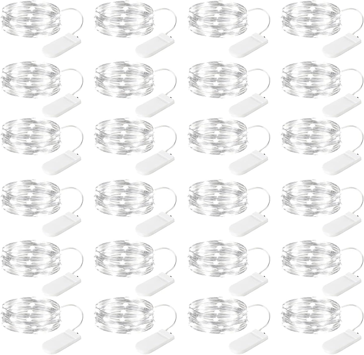 24 Pack Lights7FT 20 Fairy Lights Battery Operated String Mini LEDs for Bedroom Party Birthday Wedding Indoor