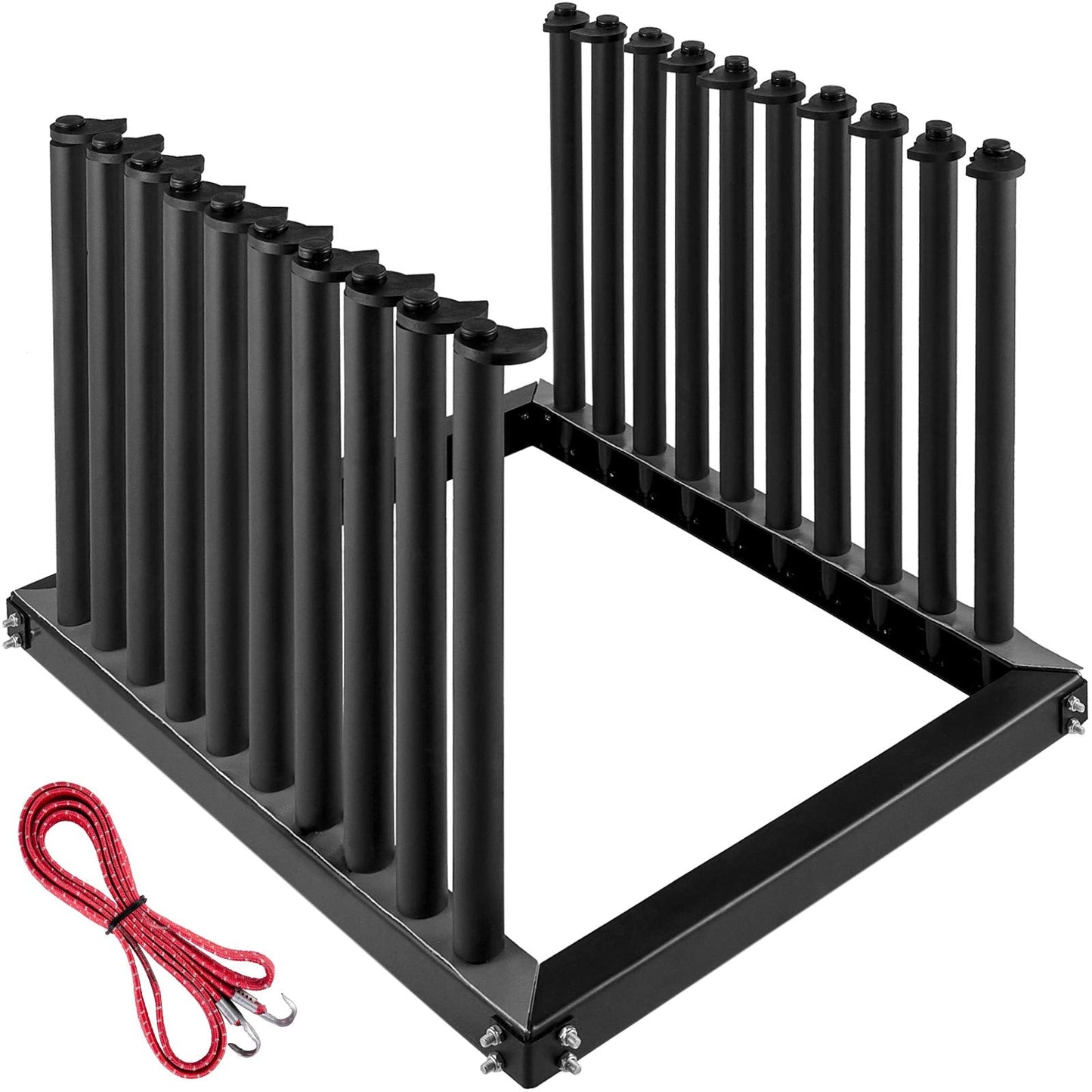 Bestauto Windshield Rack 9-Lite, Glass Rack for Truck Transportation - Steel, 24-Inch Height with PVC Pad & Foam Padding