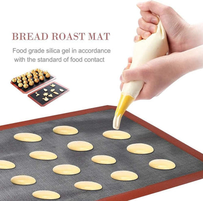 Silicone Hollow Baking Mat Set, 3 Pcs Non-Stick Oven Liner, Breathable Fiberglass Baking Mat for Cooking