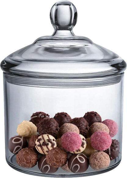 Cookie Jar, Clear Acrylic Airtight Candy Dish with Lid for Nuts, 40 OZ