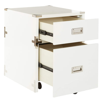 OSP Home Furnishings Wellington 2-Drawer File Cabinet, White