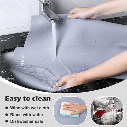 Silicone Mat for Kitchen Countertop, 47.2x23.6in Heat Resistant Kitchen Island Protector Mat, Extra Large Non-Slip Thickened Quartz Counter Heat Protector, Waterproof & Multipurpose
