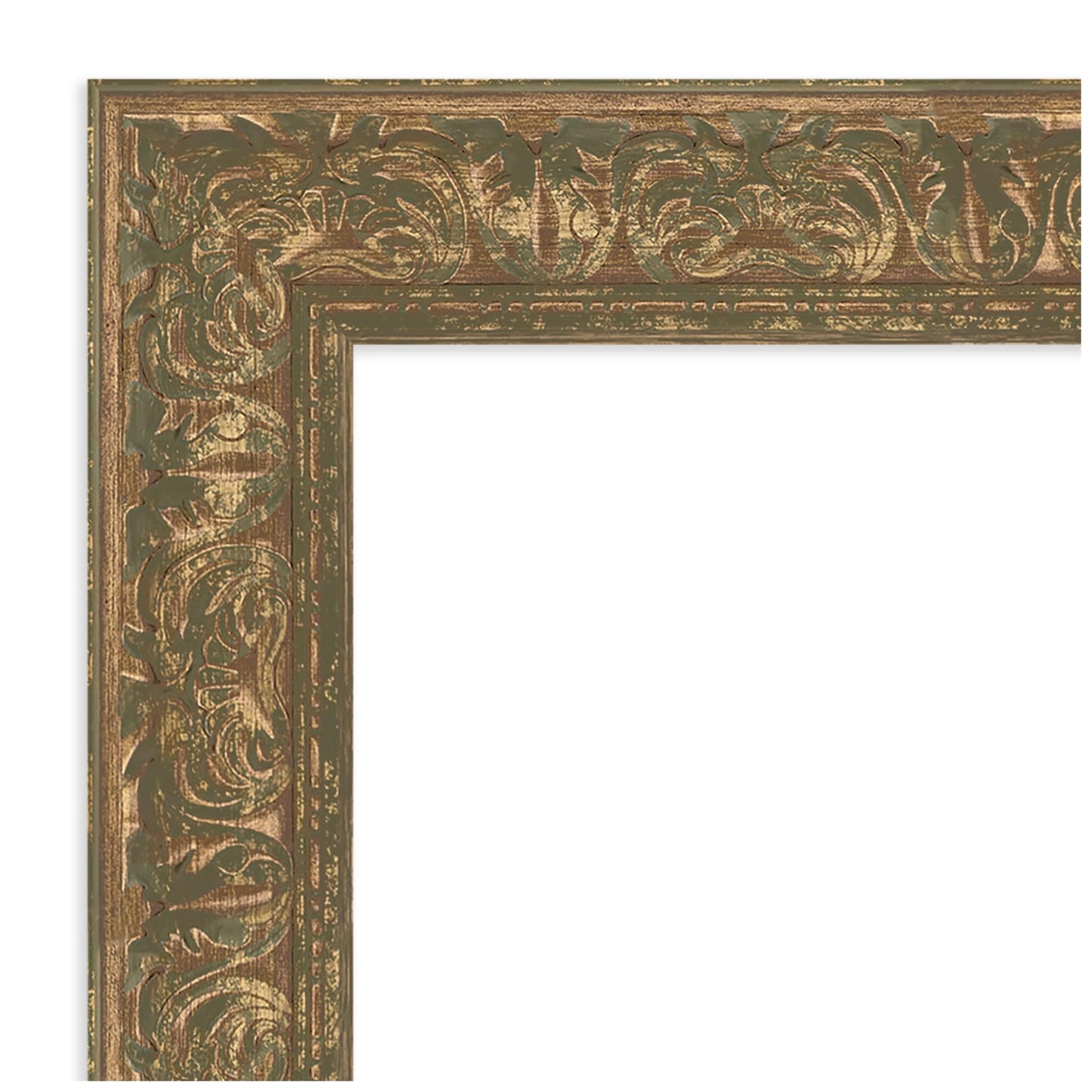 Amanti Art Bronze Wall Mirror 34x45 Luxe Bronze Gold Rectangle Bathroom Mirror for Wall Decor Living Room, X-Large Traditional Frame, Hangs Horizonally and Vertically, Bathroom Decor, Non-Beveled Edge