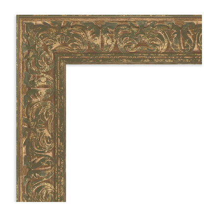 Amanti Art Bronze Wall Mirror 34x45 Luxe Bronze Gold Rectangle Bathroom Mirror for Wall Decor Living Room, X-Large Traditional Frame, Hangs Horizonally and Vertically, Bathroom Decor, Non-Beveled Edge