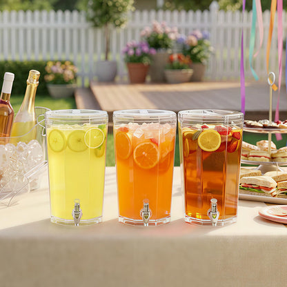Lifewit 1 Gallon Drinks Dispense for Partiesr, Small Beer Dispenser, Plastic Beverage Pitcher for Cocktail, Soda, Tea, Juice Container for Lenmonade Stand, Mimosa Bar Supplies, 27 x 16 cm/10x6"