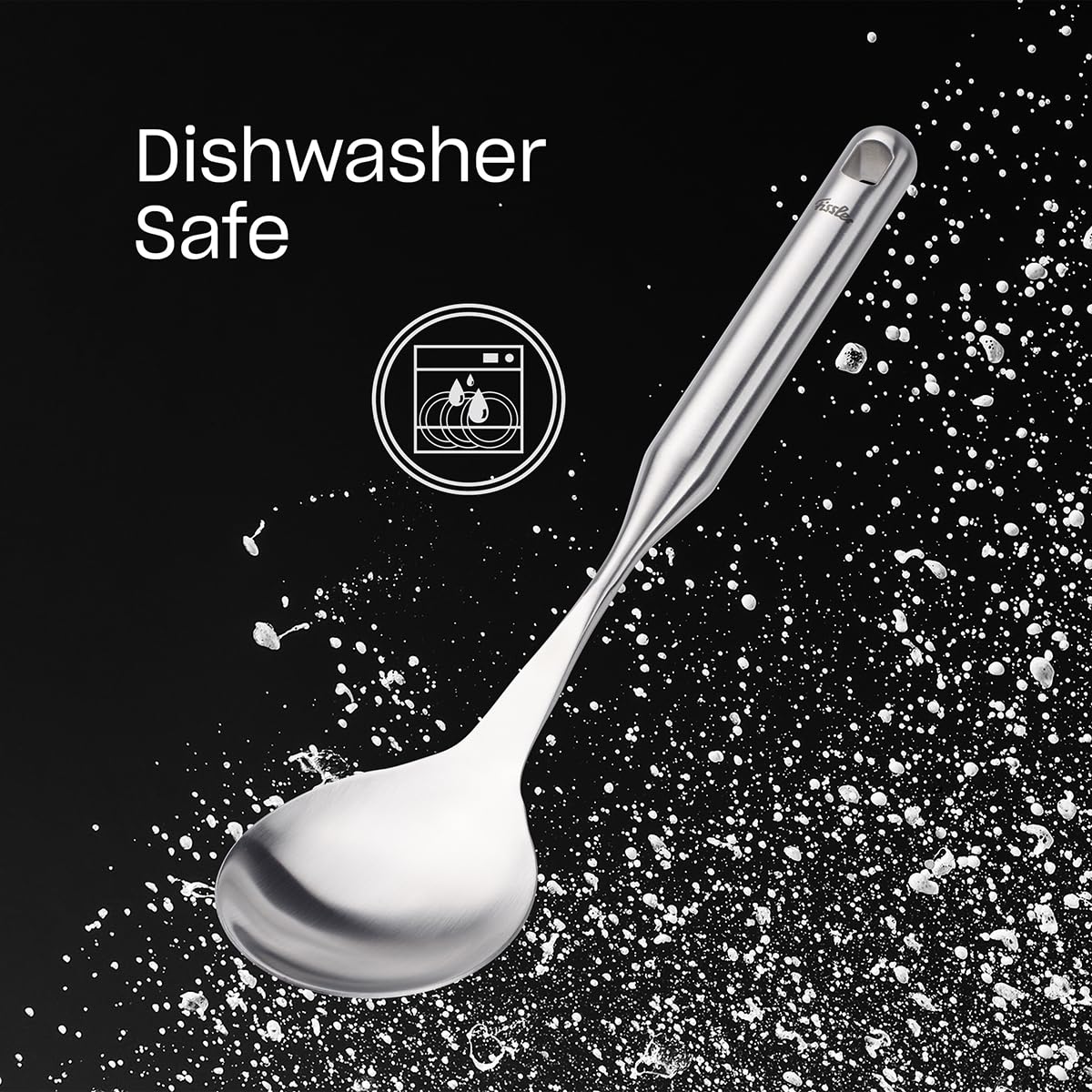 Fissler Essential Vegetable & Rice Serving Spoon, 18/10 Stainless Steel Kitchen Utensil for Serving & Cooking, Ergonomic Handle, Dishwasher Safe