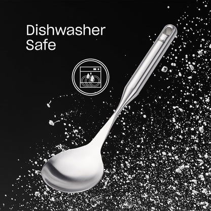 Fissler Essential Vegetable & Rice Serving Spoon, 18/10 Stainless Steel Kitchen Utensil for Serving & Cooking, Ergonomic Handle, Dishwasher Safe