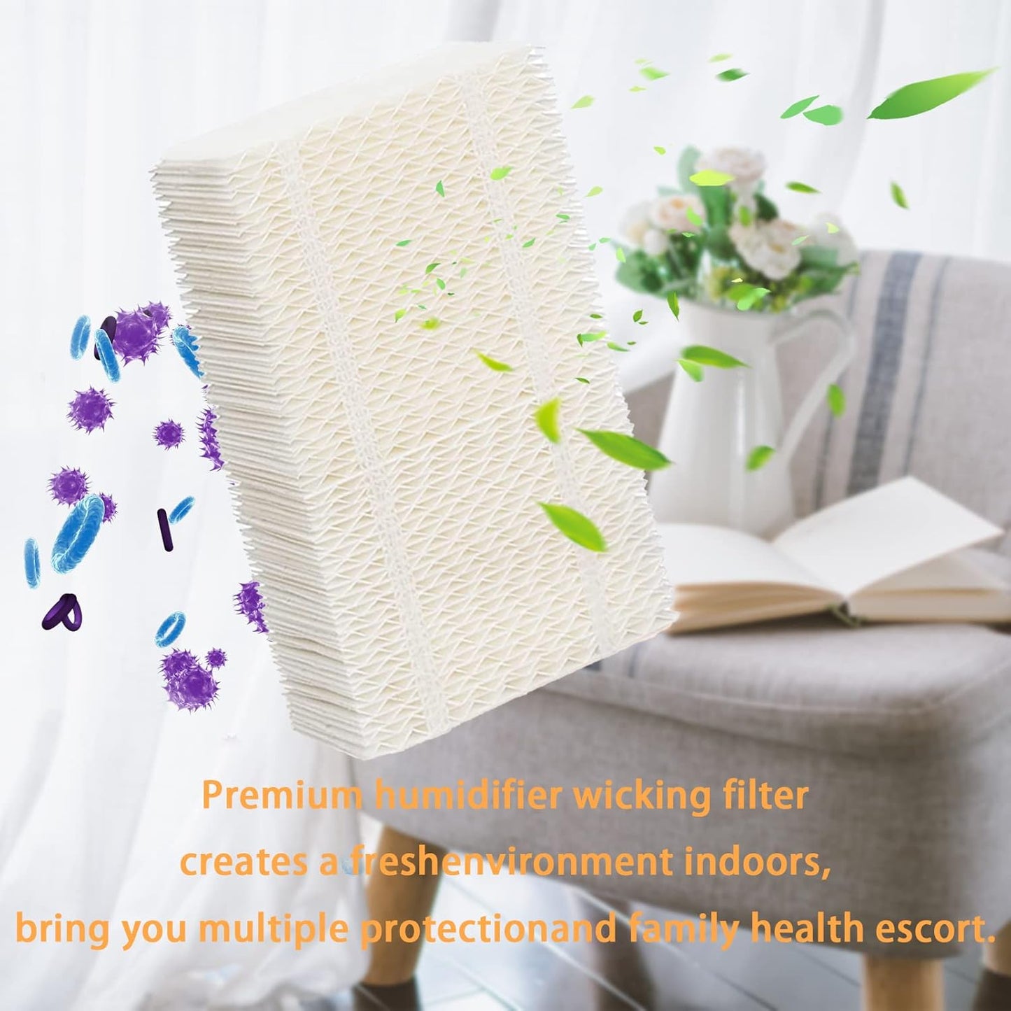 HIFROM 4Pack Humidifier Wick Filter Replacement, Compatible with AIRCARE Cool Moisture Humidifier