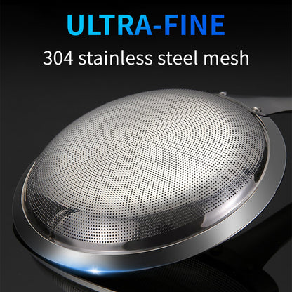 TBWHL Multi-functional Hot Pot Fat Skimmer Spoon - Stainless Steel Fine Mesh Food Strainer for Skimming Grease and Foam DIA 3.1"