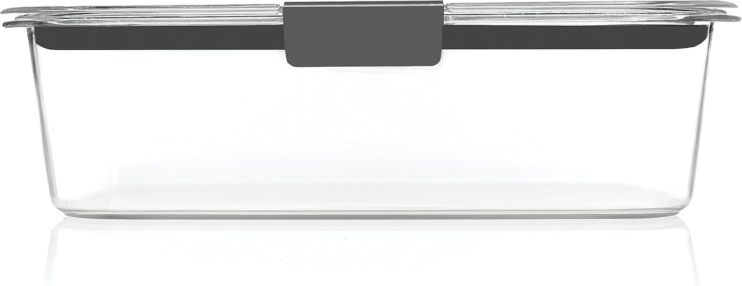 Rubbermaid Brilliance Large Food Storage Container - 9.6 Cup, BPA-Free, Leak-Proof, Clear