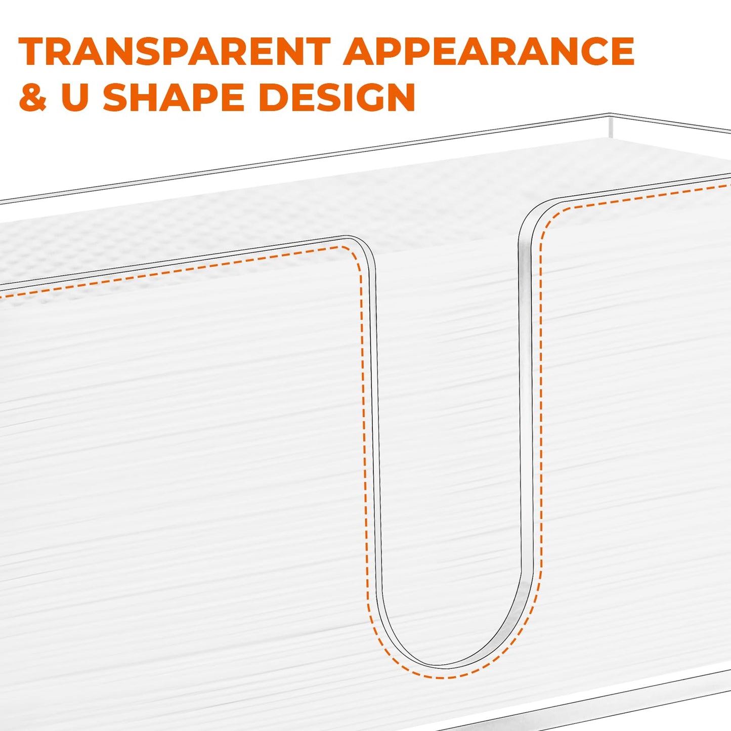 1PACK Paper Towel Holder, Countertop Paper Towel Dispenser Bathroom Paper Hand Towels Dispensers Clear Acrylic Napkin Holder Suitable for Z-fold, C-fold or MultiFold Trifold for Bathroom Kitchen
