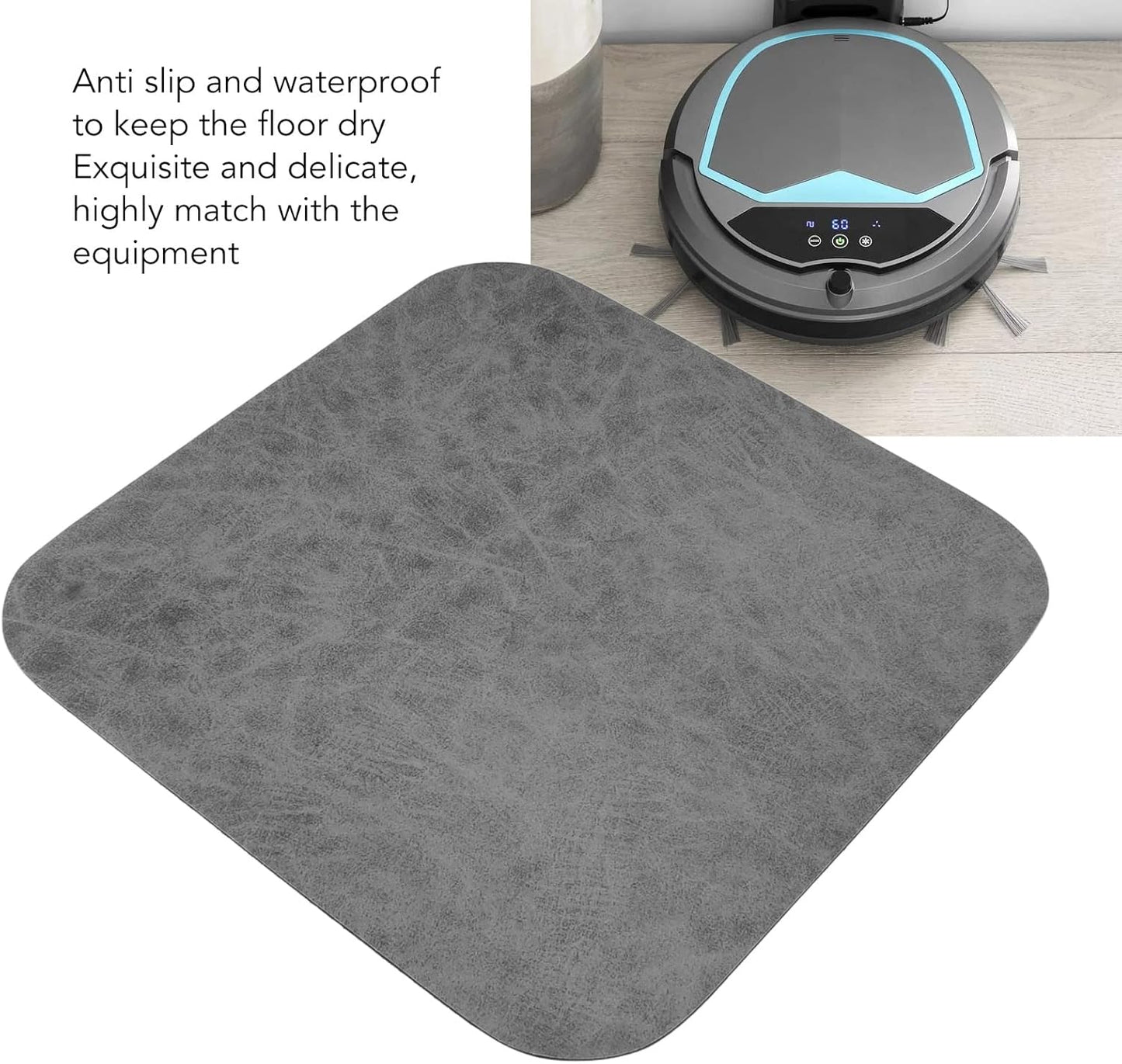 TOPINCN Universal Antiskid Accessory Mat for Vacuum Cleaner, 17.7x17.7x0.2 in, Absorbent Sweeper Replacement Parts