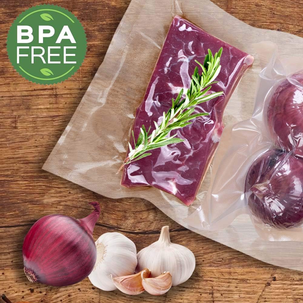 MakMeFre 100 Pint Size Vacuum Freezer Sealer Bags, 6x10 Inch, BPA Free, Heavy Duty Commercial Grade