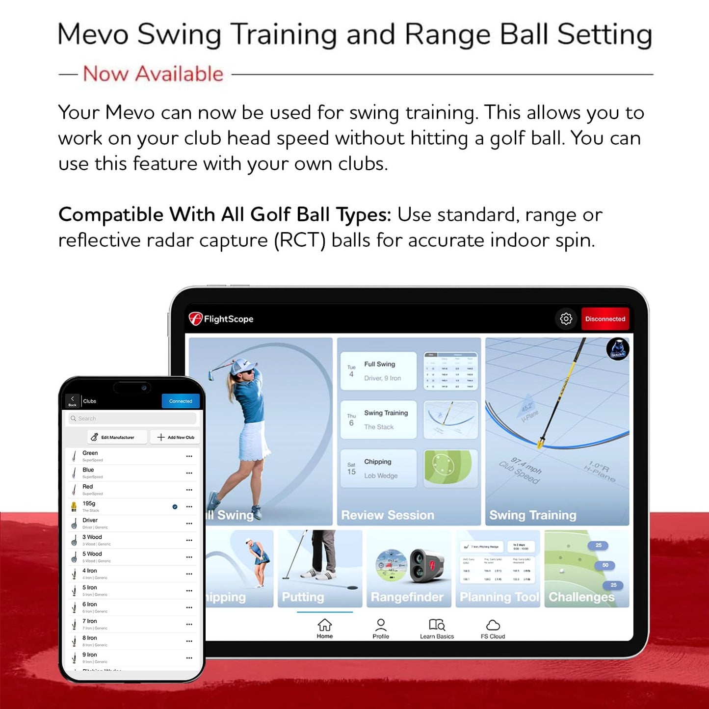 FlightScope Mevo Gen2 Portable Golf Launch Monitor and Simulator | 18 Swing Data Parameters, 8 E6 Simulation Courses, GPS Overview and Shot Tracer | Indoor and Outdoor, Signature Series Gift Bundle