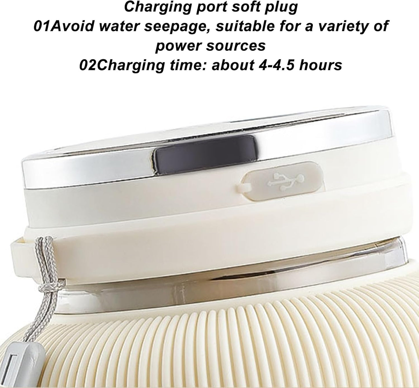 Yosoo Portable Rechargeable Cordless Juicer Blender, 1.2L Mini Juicer Cup with Stainless Steel Blades for Travel