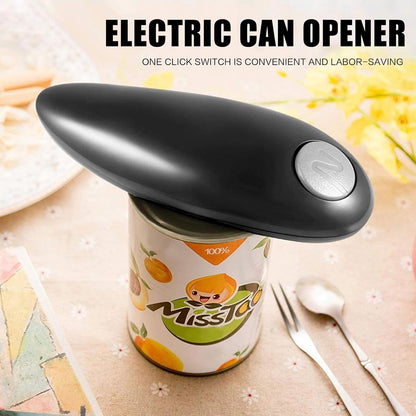 Electric Can Opener, Automatic Hands-Free Smooth Edge Can Opener for Home Kitchens and Seniors, Battery Operated