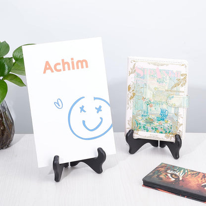 GORGECRAFT 2 Packs Black Wooden Display Stand, 6 Inch Easels for Home Displaying Picture Photo Books, Table Decoration